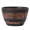 Brown Outdoor Rustic Half Barrel Flower Garden Planter Bowl, Plastic,