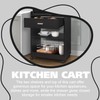 Kings Brand Furniture Dellow Microwave Cart with Storage Shelves and