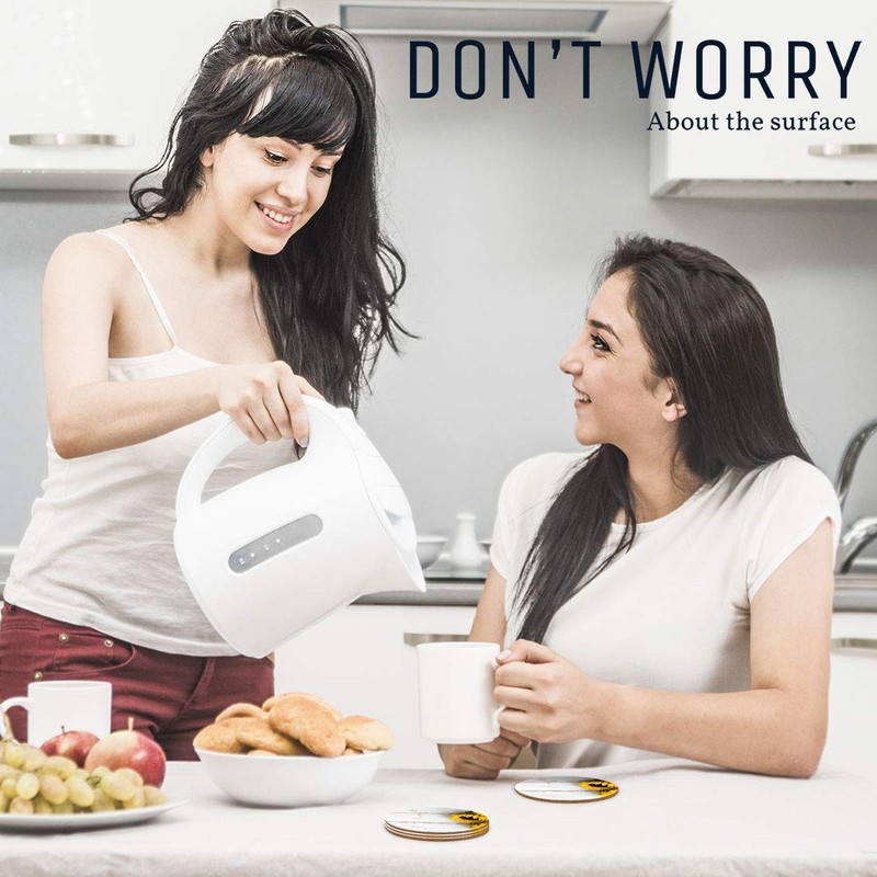 4 Set - Sunflower Pretty Yellow Flowers - Coasters Kitchen