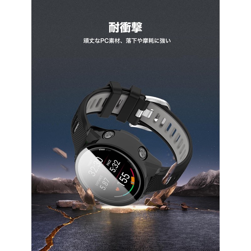 For Garmin Forerunner 970 Case, Protective Glass Film, Integrated Cover,