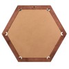 Stonebriar Decorative 24" Hexagon Wall Mirror with Redwood Frame and