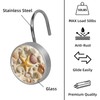 Artinhand Coastal Seashells Starfish Shower Curtain Hooks Set of 12