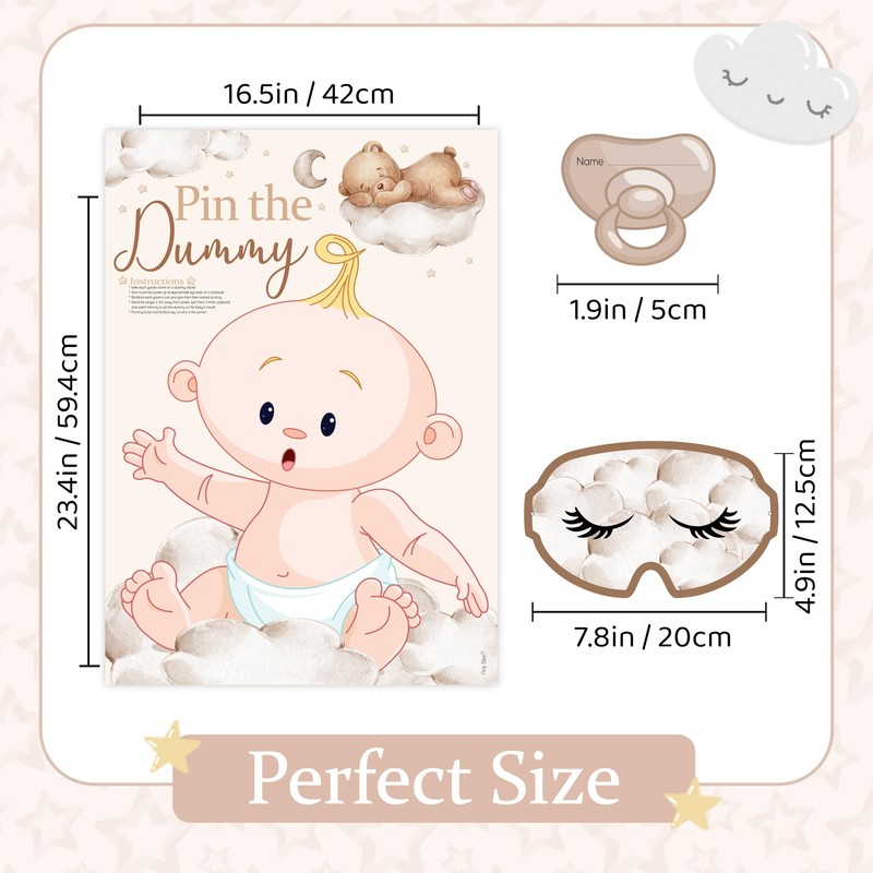 Pink Bee Parties Pin The Dummy Game in Teddy Bear