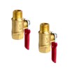 3 Pcs 1/4 Npt Brass Ball Valves,1/4 Inch Male to