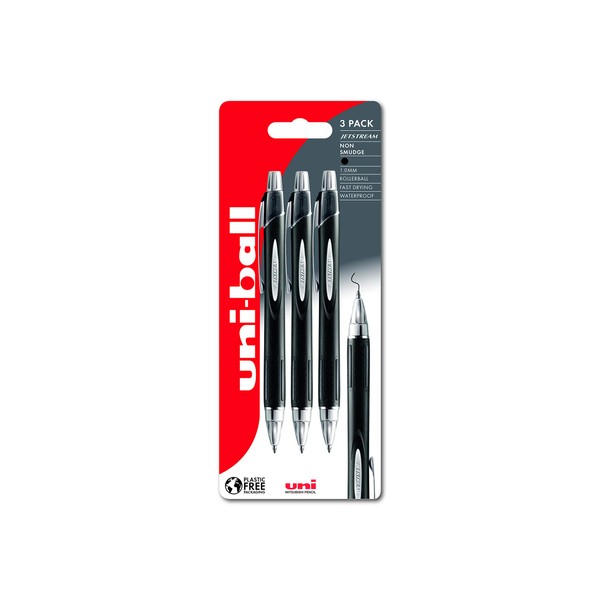 uni-ball SXN-210 RT Jetstream Black Rollerball Pens - Extremely Smooth