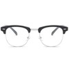 aisswzber Fashion Vintage Classic Semi-Rimless Half Frame Clear Lens Glasses