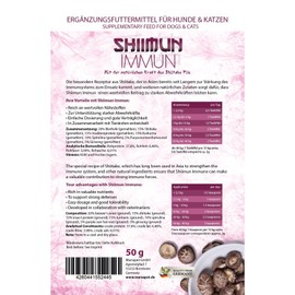 Bellfor Shiimun Immune - Digestible Dietary Supplement for Dogs: Natural Support for the Immune System with Shiitake (50 grams)