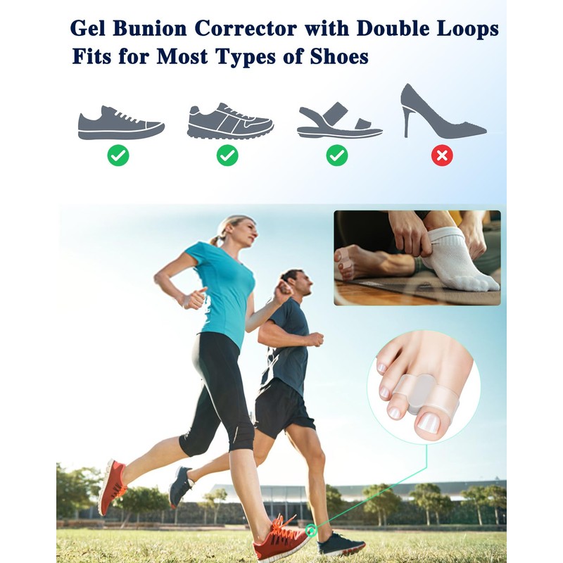 Bunion Toe Separators Gel Bunion Corrector Soft Big Toe Spacers