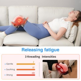 Electric Knee Massager for Relaxation, Heating Pad with 3 Vibration Modes, Heated Knee Brace Wrap, 5000mAh High-capacity Battery, Cordless and Portable Massager, Gift for Men Women, Black, 1 Pack