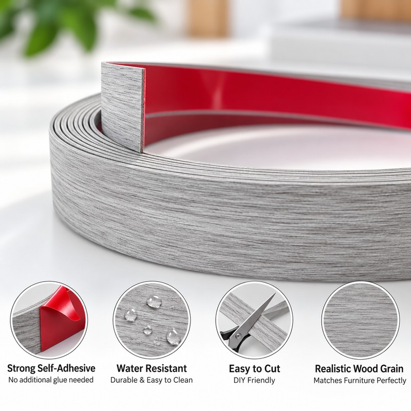 1Roll 3meter/5m Furniture Edge Banding,self-adhesive Repair Strip,PVC Decorative Sticker,plywood Thickened