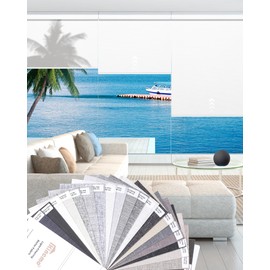 Kincmo Motorized Blinds with Remote, Light Filtering Roller Shades Work with Apple Homekit,Alexa,Google Home, Custom Electric Blinds with App,Voice Control