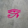 Transparent Decal Stickers of Egyptian Hieroglyphic Eye (Pink) Premium Waterproof