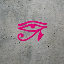 Transparent Decal Stickers of Egyptian Hieroglyphic Eye (Pink) Premium Waterproof Vinyl Decal Stickers for Laptop Phone Accessory Helmet Car Window Mug Tuber Cup Door Wall Decor ANDSKUS038194PI080322
