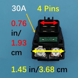 Tuzliufi Starter Solenoid Relay Compatible with Suzuki ATV LT-A 700 LT-A700X King quad Motorcycle GSX-R600 GSX-R750 GSX-R1000 12 volts 30A 31800-35F00 Fuse 2000 2001 2002 2003 2004 2005 2006 2007 New Z125
