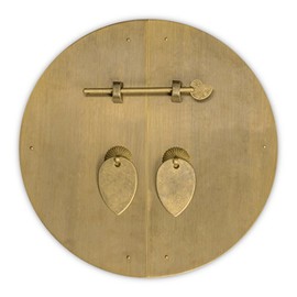 CBH Classic Round Brass Cabinet Face Plate Backplate Hardware Set 11"