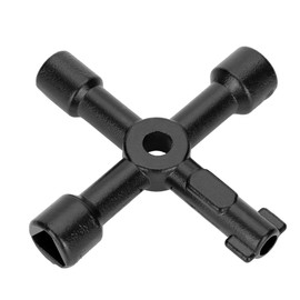 Llave Cruzada Universal, 4 Vías Llave Triangular Llave Cuadrada para Plomero para Tren Elevador Eléctrico Válvula de Gabinete Aleación de Gas Llave de Apertura Eléctrica