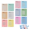 PAVIKE Euro Punched Paper Binder 48pcs Euro Savings Challenge Envelope