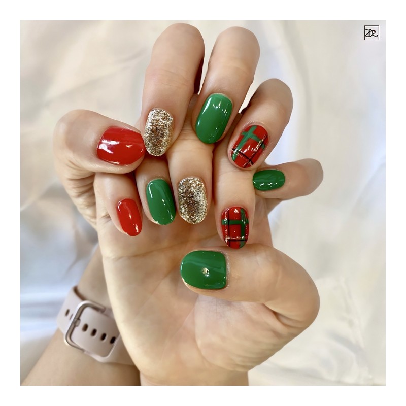 Next day delivery⭐Christmas checked nails⭐ / 다음날 발송⭐크리스마스 체크네일⭐