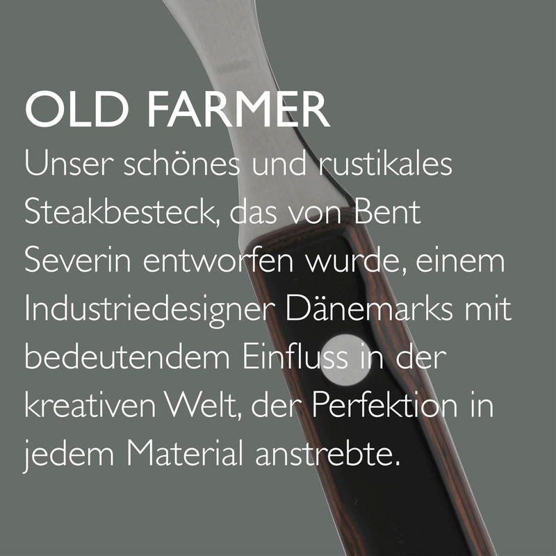 Gense Old Farmer Classic Steak Fork 7.75" Wood/Steel