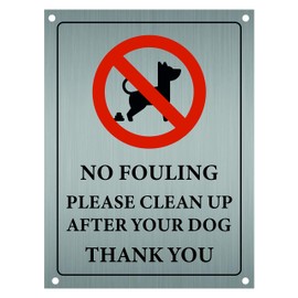 NO DOG FOULING SIGN METAL ALAMINIUM A5 20cm x 15cm PLAQUE / SIGN