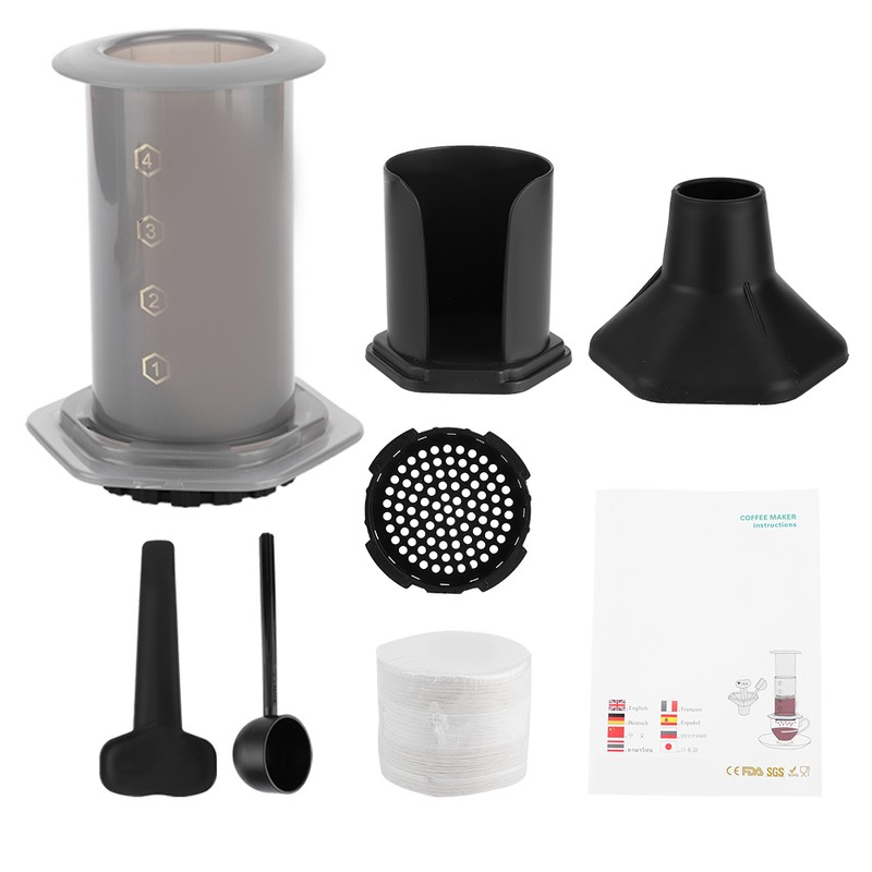 Portable Integrated Coffee Press Maker with 400Pcs Filter Paper for