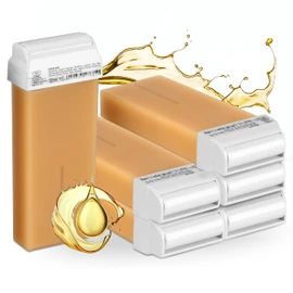 Kosmetex Argan Wax Cartridges, Hair Removal, Roll-On Wax Roller, Warm Wax Cartridges, 6 x 100 ml