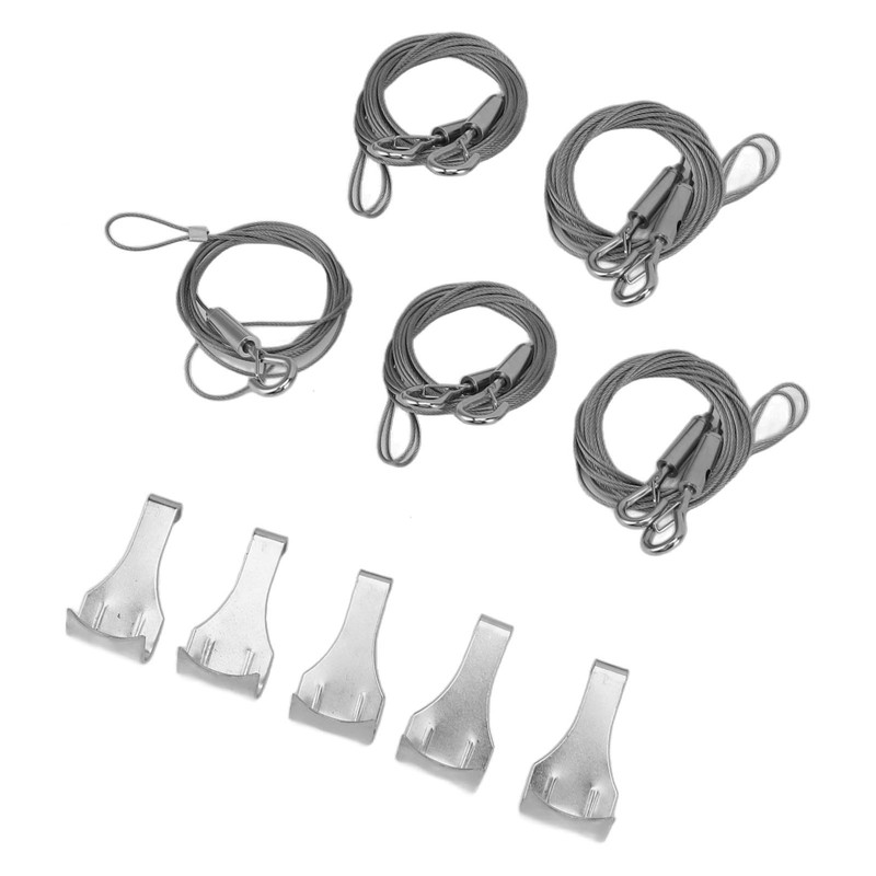 5Pcs Adjustable Picture Hanging Wire Kit Stainless Steel Heavy Duty
