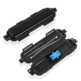 PNGKNYOCN Optical Fiber Waterproof Box FTTH Drop Cable Protection Box for Indoor and Outdoor Fiber Connection Protection（2-Pack）