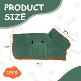 CVDYWDJIE 1 Pet Bathrobe, Soft Coral Velvet Bathrobe, Absorbent Dog Towel, Practical Plush Bath Towel, Pet Supplies