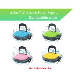 eeTao 2-Prong 12.6V AC/DC Adapter Compatible with Wybot Osprey 200 300 Pro 300II HJ1103 WY1103 WY008-3 Cordless Pool Vacuum Li-ion Battery Model XSD-1261000NUSD WY1102 Automatic Swimming Pool Cleaner