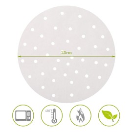 GWHOLE Silo Paper, 9 inch Diameter, 9 Inches, Sheets, Silo Paper, Cooking Sheet for Chinese Seiro, 100 Sheets