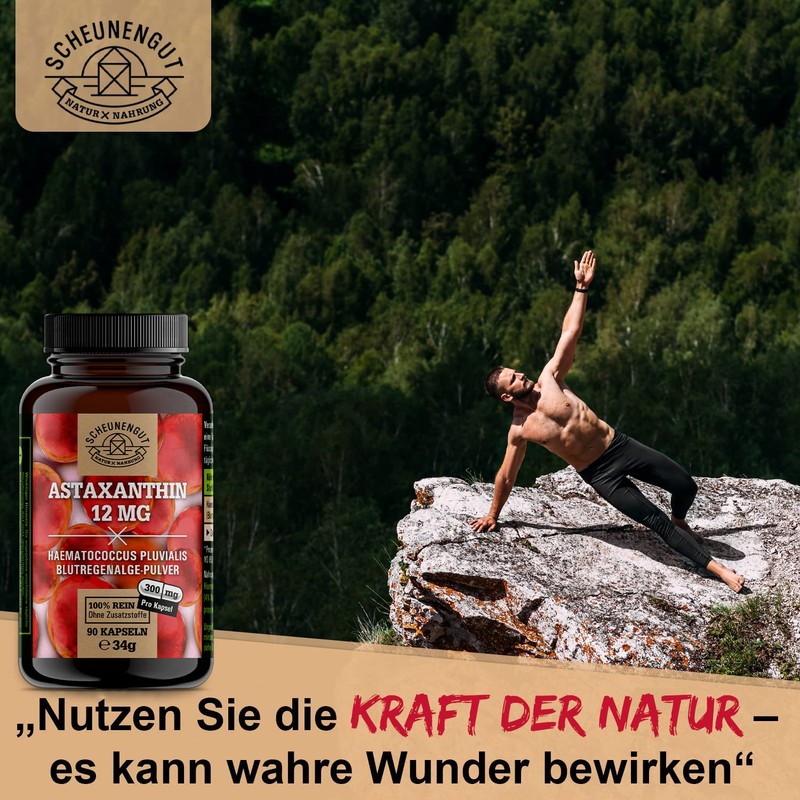 Astaxanthin (vegan) - 12 mg per capsule - IMPORTANT: 100%