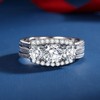 VAXOJEL Moissanite Rings for Women Wedding Set 2.3CTTW 3 Stone