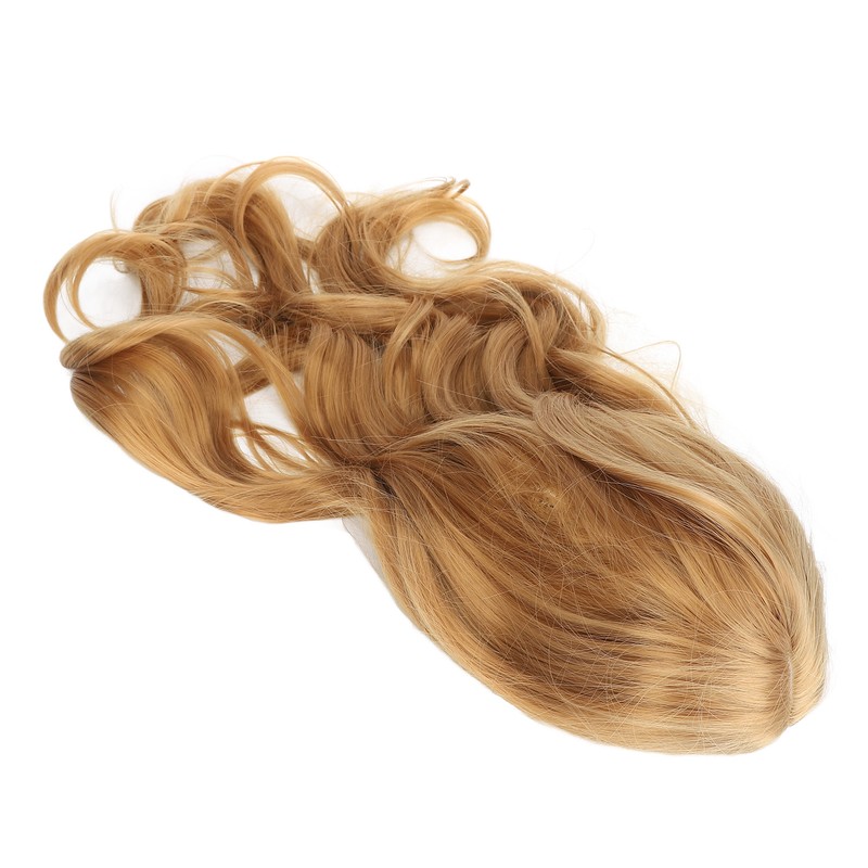 Women Long Hair Wig Light Brown Color Middle Parting Breathable