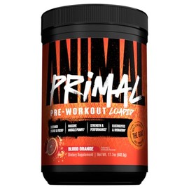 Animal Primal Muscle Hydration + Preworkout Powder – Contains Beta Alanine, 3DPump, Caffeine & Electrolytes – Improves Energy, Focus, Endurance & Absorption – New Blood Orange Flavor, 17.7 oz