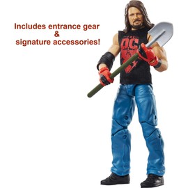 Mattel ​AJ Styles WrestleMania Elite Collection Action Figure with entrance shirt & Vince McMahon Build-A-Figure Pieces, 6-in / 15.24-cm Posable Collectible Gift for Fans Ages 8 Years Old & Up