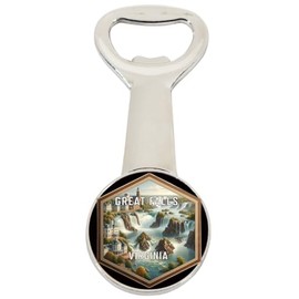 Great Falls Virginia Travel Destination Souvenir Magnetic Bottle Opener