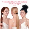 Needbrock Mulberry Silk Hair Ties, Thin Black Scrunchies for Women