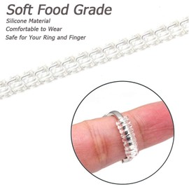 Supertina Ring Size Adjuster for Loose Ring Clear Silicone Ring Guard for Women Men Four Different Size (6)