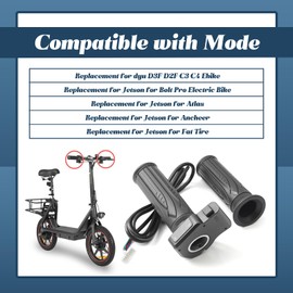 KH-DX 36V EBike Throttle Grip Replacement for Jetson Bolt Pro for Jetson JX10Electric Bike for Atlas for Ancheer for Dyu D3F D2F C3 C4, with LCD Voltage Display and Cruise Controll Button