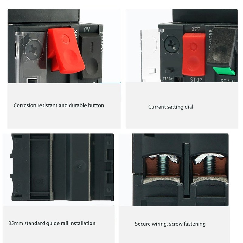Motor Circuit Breaker DIN Rail Mount Reliable Manual Motor Starter