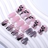 Fall Maple Press On Nails Pink French Short Square Fake