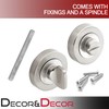 Decoranddecor Round Turn and Release Set for Bathroom Lock 54mm