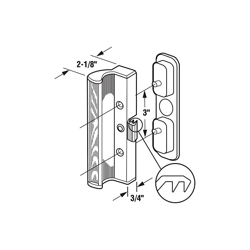 Prime-Line C 1201 Aluminum and Diecast Clamp Style Sliding Door