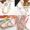 Fiozroor 100 Pcs 10mm Iridescent Colorful Pearl Craft Beads