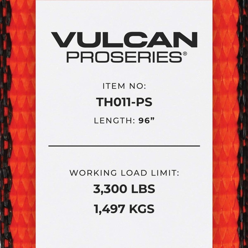VULCAN Car Tie Down with Snap Hooks - Lasso Style