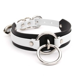 lalatia Women's O-Ring Faux Leather Choker Necklace, Faux Leather, No Gemstone