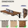 TEAMIX Wall Mounted Folding Table, Rustic Brown Floating Wall Desk