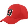 Morefaz New Boy Girl Adjustable Baseball Cap Red Black Letter