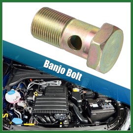 Motoforti 2 Set Banjo Bolt Brake Fitting Adapter Kit M22x1.5 Brake Line Thread Single Banjo Bolt with 22mm Washers Long-lasting